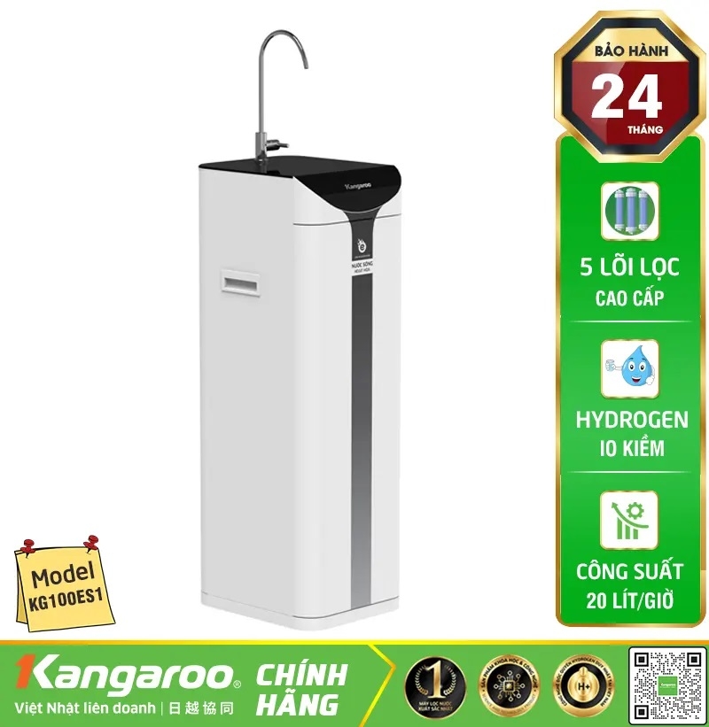 Máy lọc nước Kangaroo Hydrogen ion kiềm KG100ES1