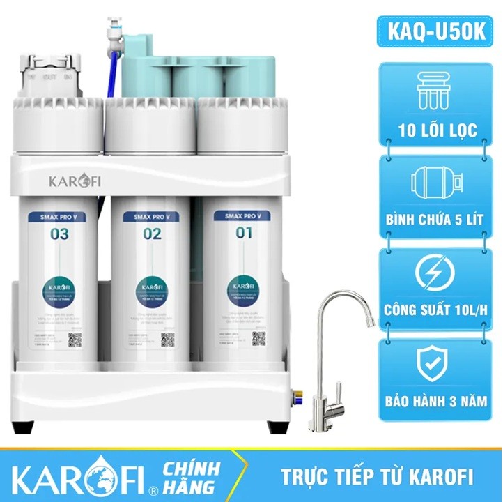 Máy lọc nước Karofi KAQ-U50K - 10 Lõi Giá Tốt Nhất 2025