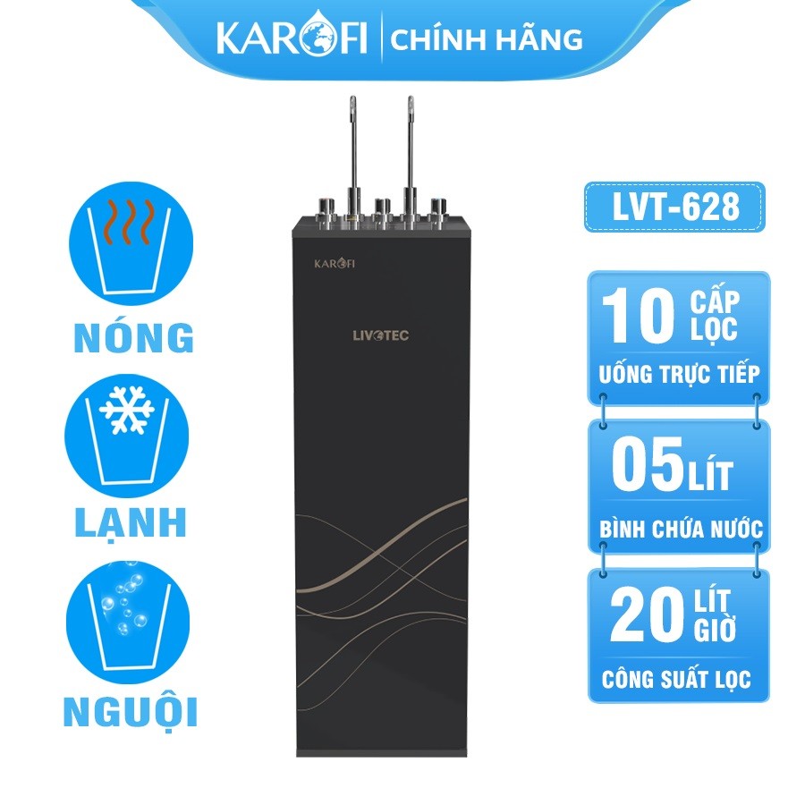 Máy lọc nước nóng lạnh Karofi Livotec 628
