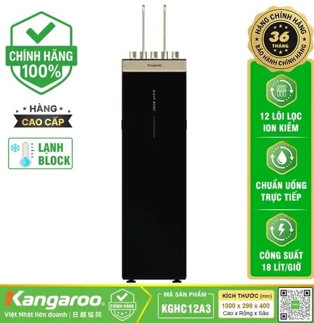 Máy lọc nước Kangaroo Hydrogen ion kiềm nóng lạnh KG12S11-E3