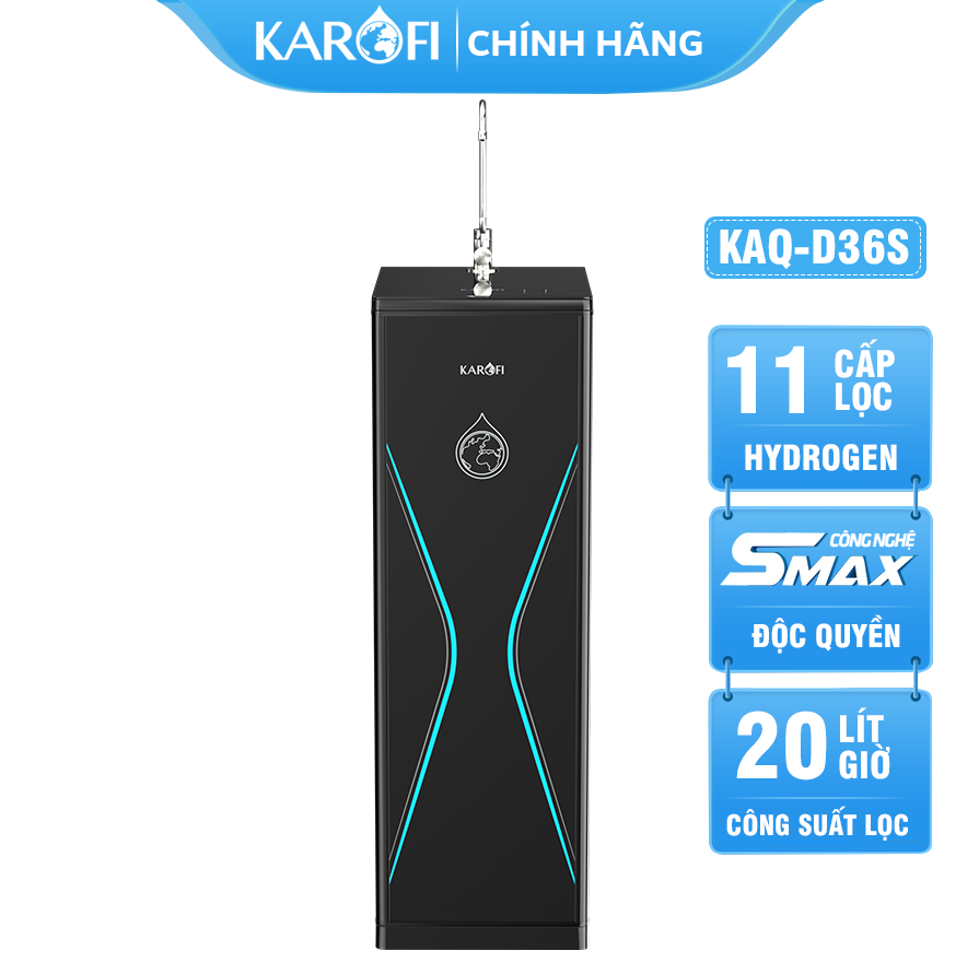Máy lọc nước Karofi KAQ-D36S - 10 Lõi Chuẩn Nước Uống Trực Tiếp