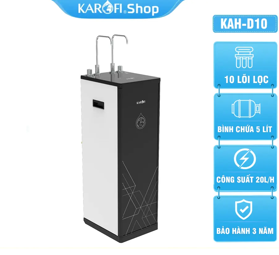 Máy lọc nước nóng nguội Karofi KAH-D10