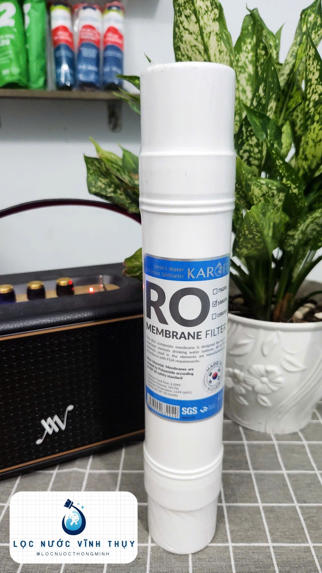 Màng lọc RO 100GPD Hàn Quốc - Lõi số 4