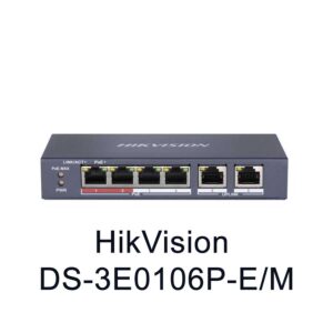 HikVision DS-3E0106P-E/M Switch PoE 4 Cổng 10/100 + 2 cổng Up link