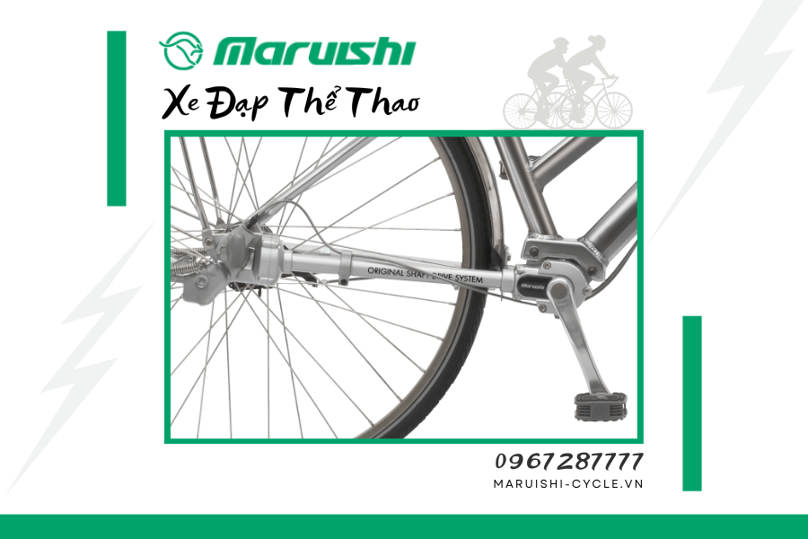Chuyển động bằng trục Các Đăng là một phương pháp truyền tải tương tự như truyền tải của ô tô và chỉ có thể được tìm thấy trên xe đạp cào cào Nhật HNA 2733 của thương hiệu Maruishi - Nhật Bản.