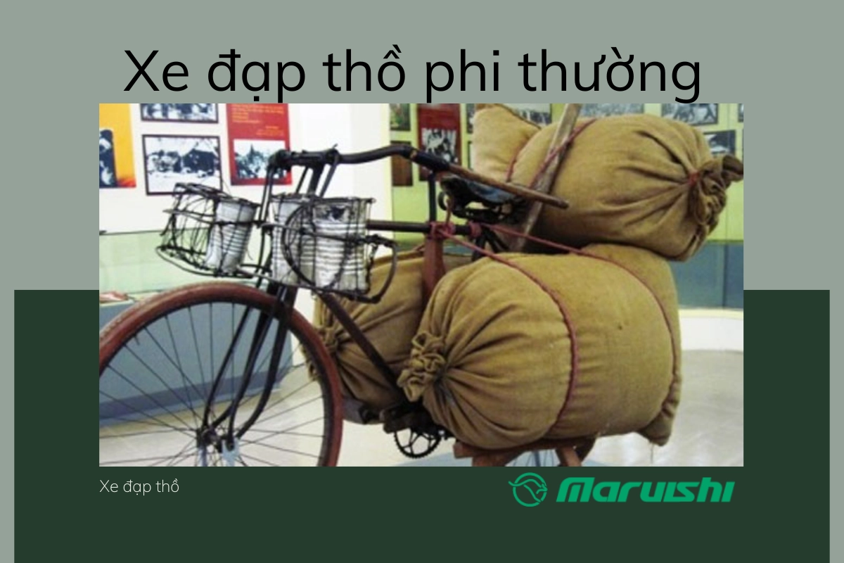 Để vượt qua khó khăn của địa hình, người lính Việt Minh đã quyết định sử dụng xe đạp thồ. 