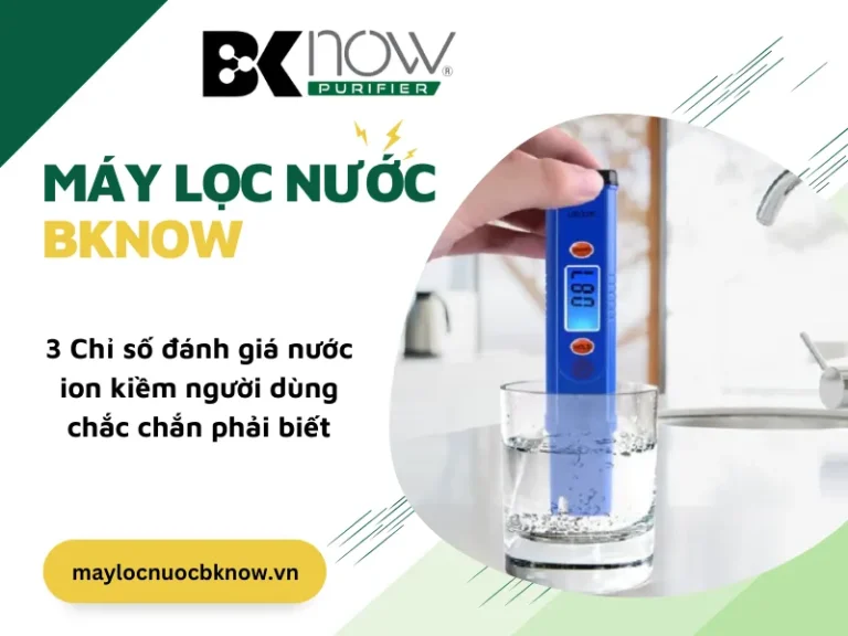 Chỉ số đánh giá nước ion kiềm