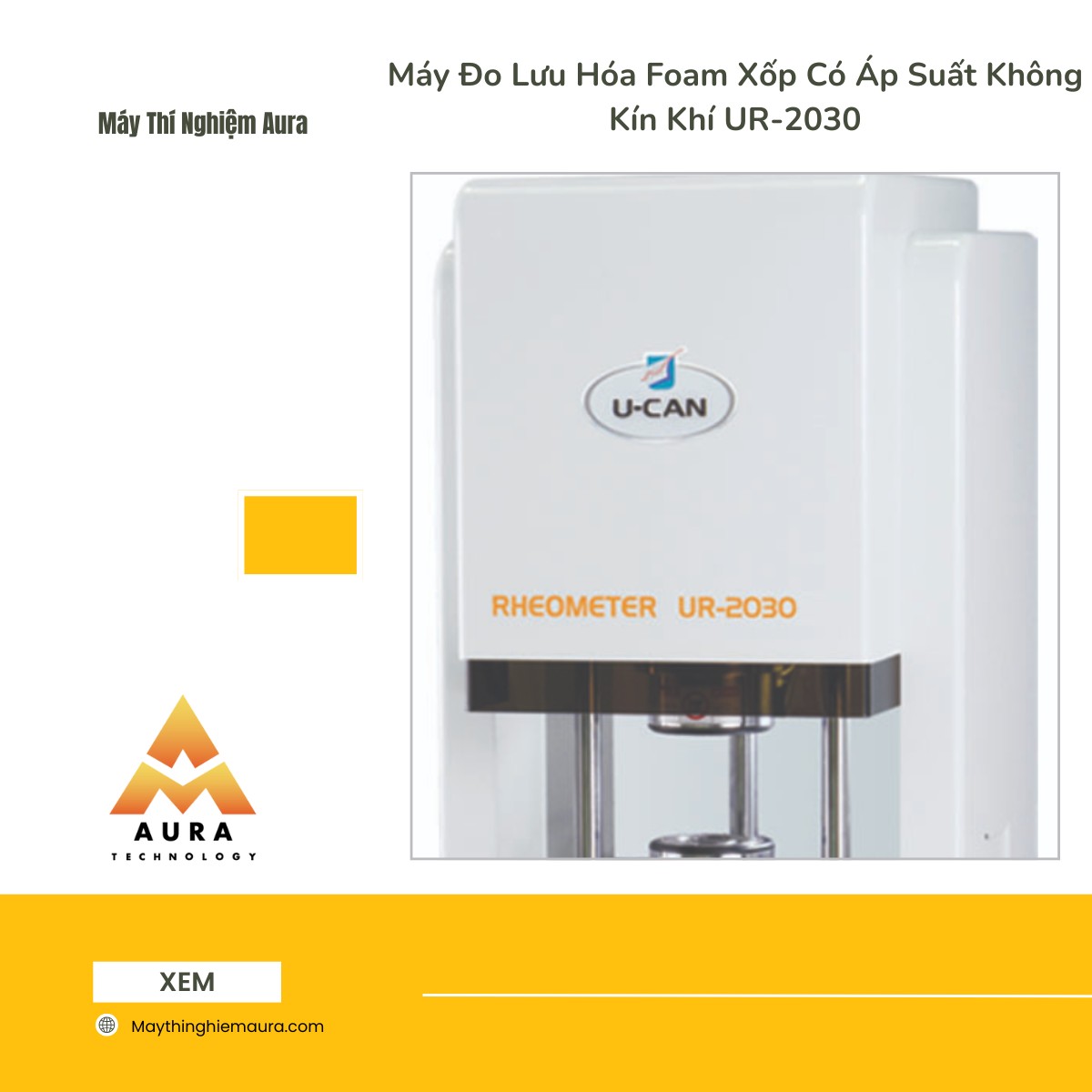 Máy Đo Lưu Hóa Foam Xốp Có Áp Suất Không Kín Khí UR-2030