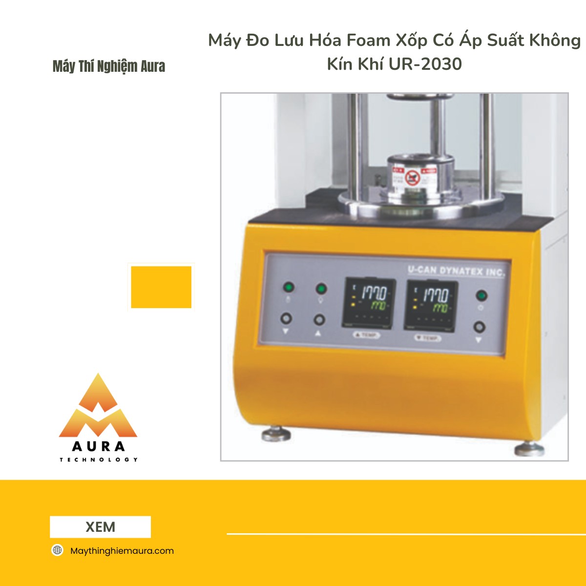 Máy Đo Lưu Hóa Foam Xốp Có Áp Suất Không Kín Khí UR-2030