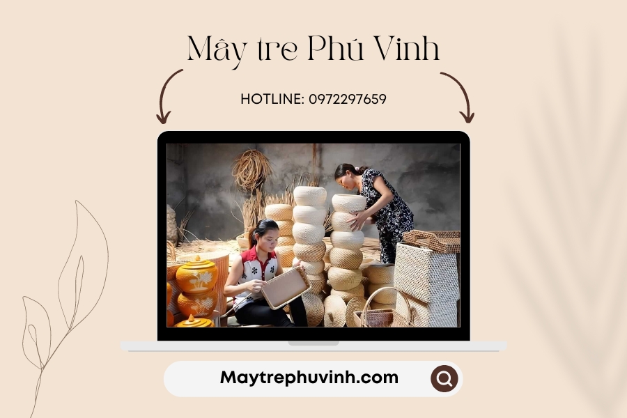 Làng mây tre đan Phú Vinh tâm huyết với nghề (Ảnh: Sưu tầm)