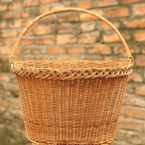 Mây Tre Đan Phú Vinh - Mẫu 15 - Giỏ Xe Đạp - Kích Thước Dài 37cm x Rộng 27cm x Cao 25cm