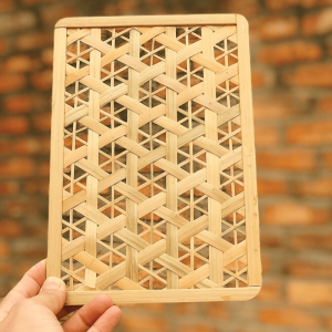 Mây Tre Đan Phú Vinh - Mẫu 33 - Mảnh trang trí - Kích thước Dài 25cm x Rộng 17cm