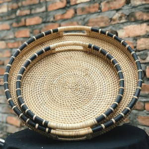 Mây Tre Đan Phú Vinh - Mẫu 41 - Khay mây song - Kích thước D30xh4 và D35xh4