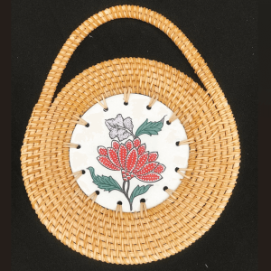 Mây Tre Đan Phú Vinh - Mẫu 42 - Đĩa treo tường - Kích thước D18xh22