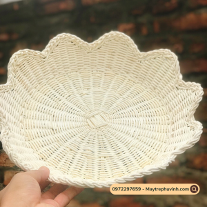 Mây Tre Đan Phú Vinh - Mẫu 64 - Bát múi sen - Kích thước D33xh6