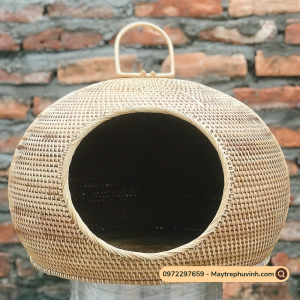Mây Tre Đan Phú Vinh - Mẫu 65 - Nhà của thú cưng - Kích thước D43xh30