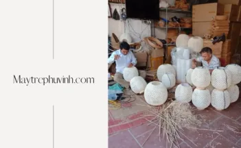Quy trình sản xuất đèn mây tre đan gồm những bước gì?