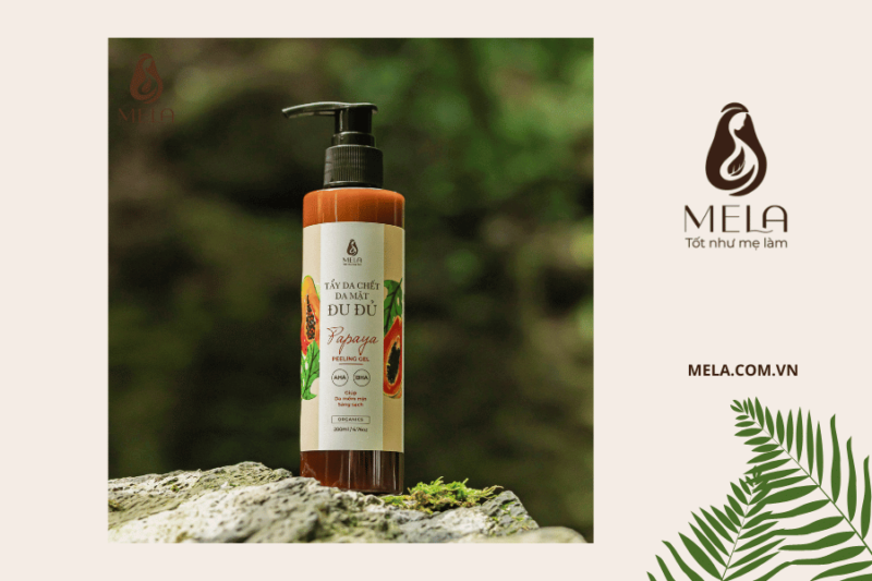 Tẩy da chết Đu đủ cho da mặt của Mela