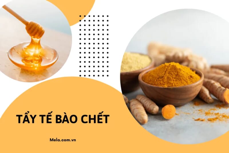 Sử dụng nghệ tươi và mật ong để loại bỏ tế bào chết