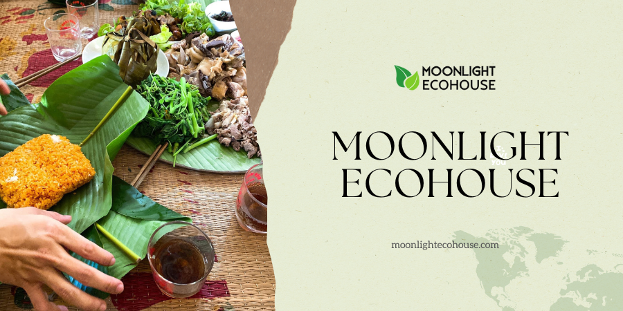 Mâm cơm theo yêu cầu của anh Dũng Cá Xinh - một khách hàng quen thuộc của Moonlight Ecohouse