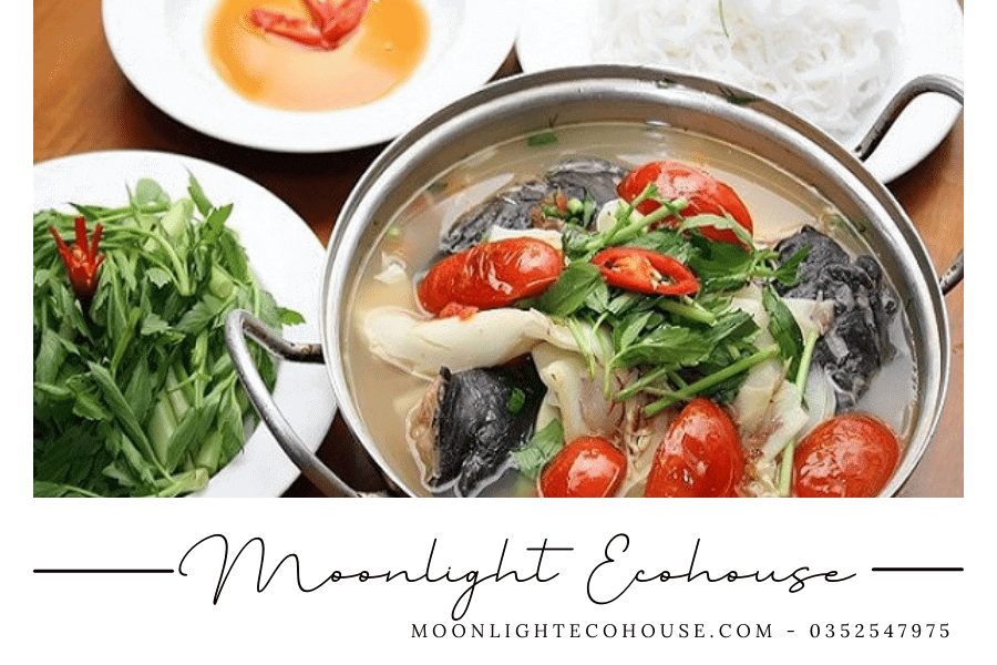 Thưởng thức Canh cá lăng Bản Lác, cảm nhận hương vị tươi ngon đặc trưng của Mai Châu. Thưởng thức Canh cá lăng Bản Lác, cảm nhận hương vị tươi ngon đặc trưng của Mai Châu.