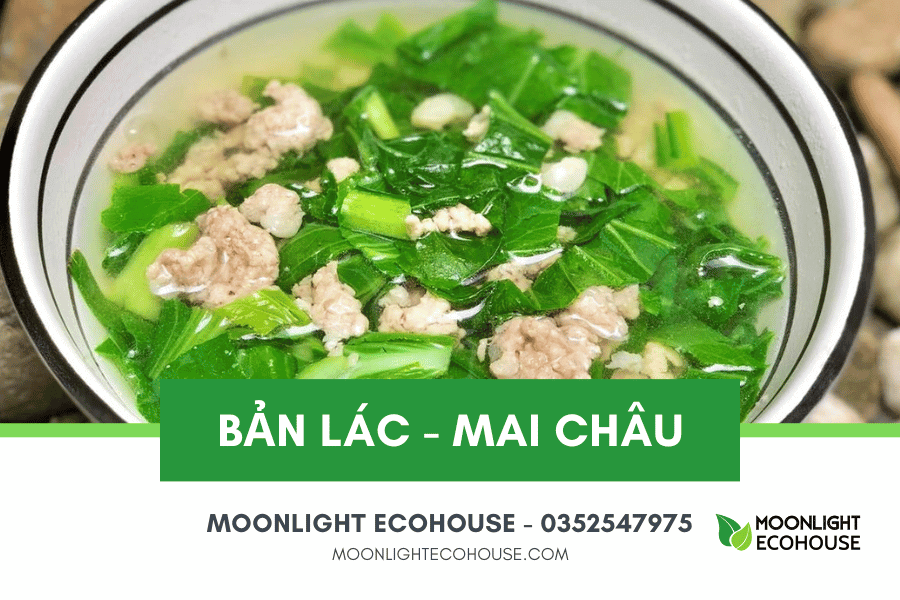 Với những nguyên liệu tươi ngon và nấu trong nước lèo ngọt thanh, Canh cải thịt Bản Lác chính là hương vị của vùng Tây Bắc Việt Nam. Với những nguyên liệu tươi ngon và nấu trong nước lèo ngọt thanh, Canh cải thịt Bản Lác chính là hương vị của vùng Tây Bắc Việt Nam.