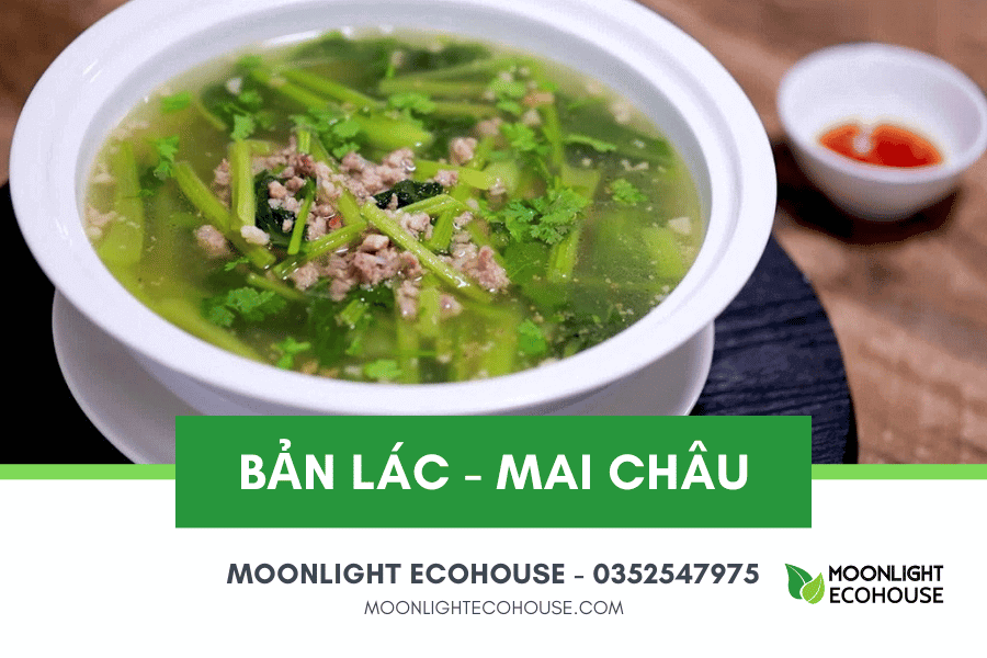 Món Canh cải thịt Bản Lác - món ăn đơn giản, dễ chế biến nhưng vẫn giữ được hương vị đặc trưng của người Thái tại Mai Châu. Món Canh cải thịt Bản Lác - món ăn đơn giản, dễ chế biến nhưng vẫn giữ được hương vị đặc trưng của người Thái tại Mai Châu.