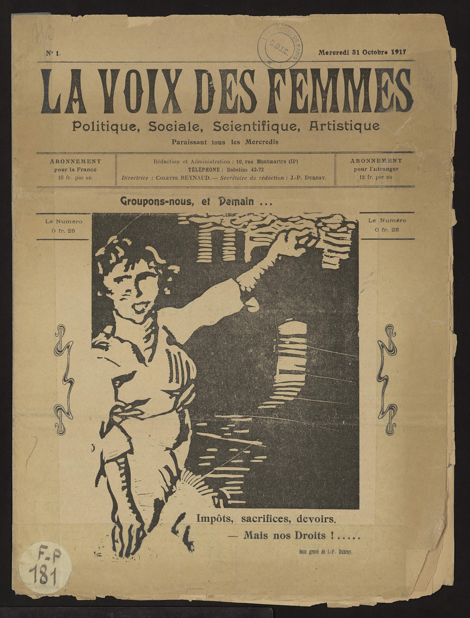 La Voix des femmes (“Tiếng nói của phụ nữ”)