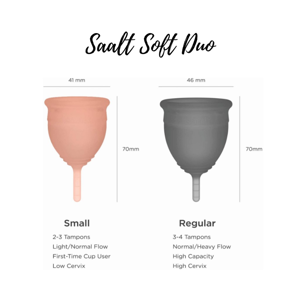 Saalt Soft có 2 màu và 2 size