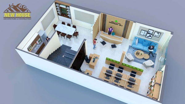 Cài Tạo Sửa Chữa Văn Phòng Công ty anh Giáp Hà Nội (Nhà Phố)