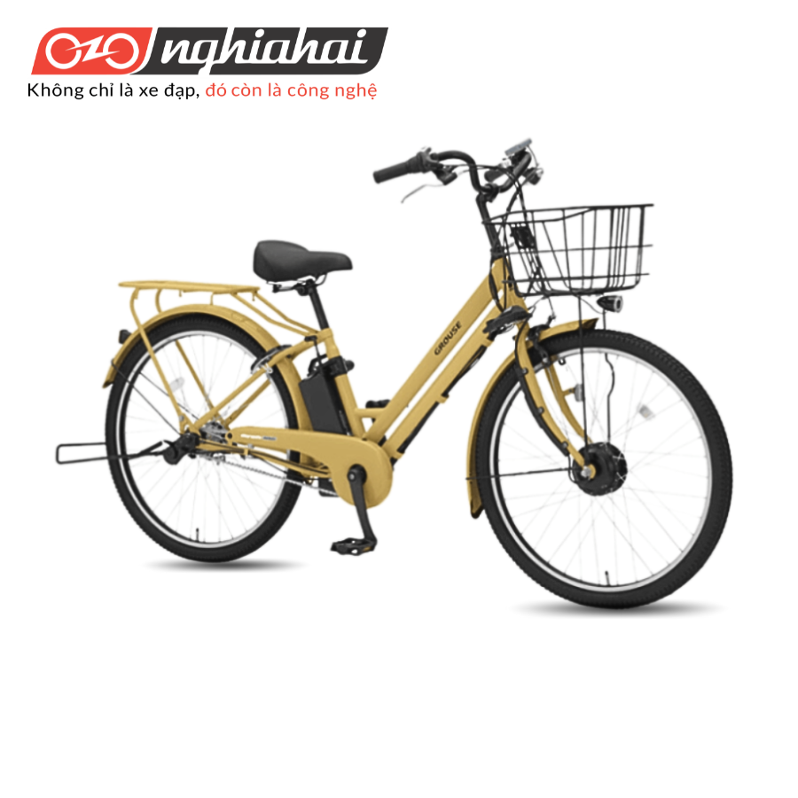 Xe đạp trợ lực điện Nhật Bản Grouse – Màu vàng