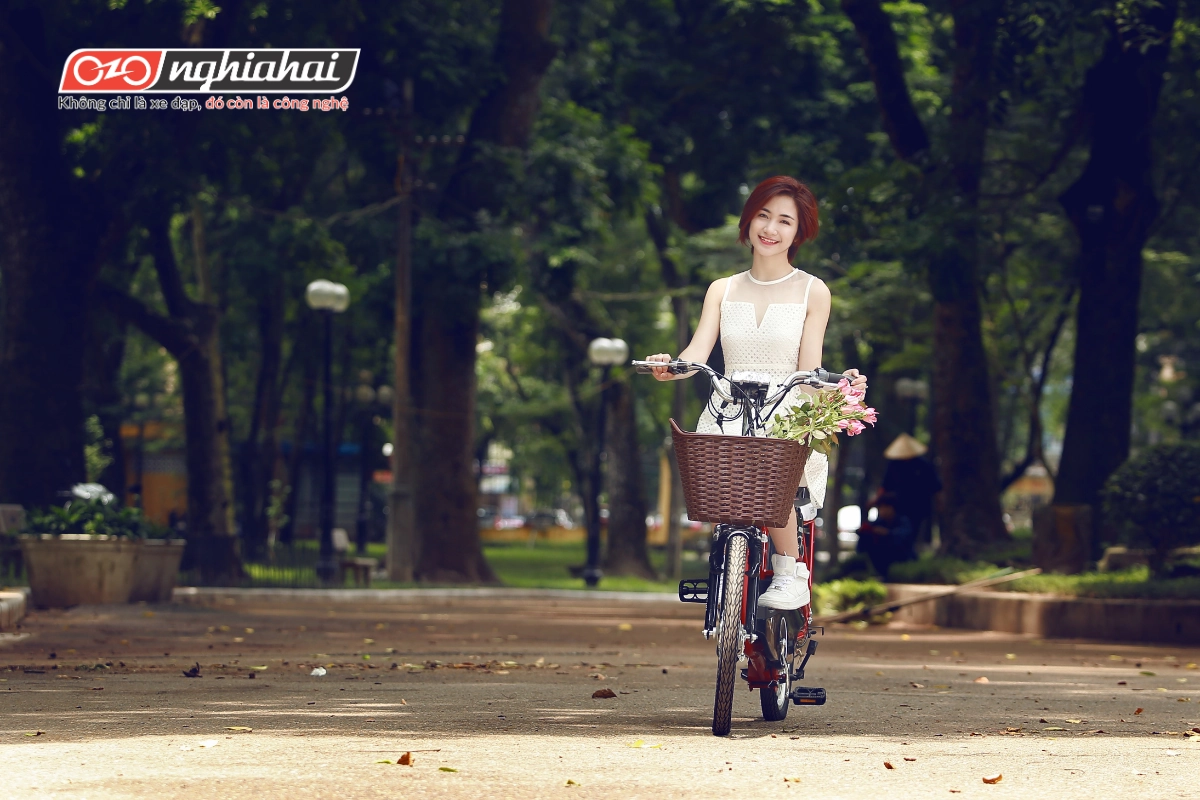 Chiếc xe đạp điện được thiết kế dành riêng cho phụ nữ