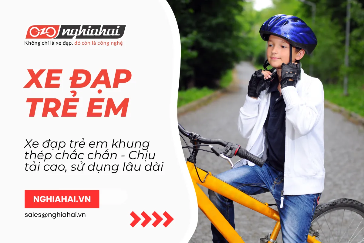 Xe đạp trẻ em khung thép chắc chắn - Chịu tải cao, sử dụng lâu dài