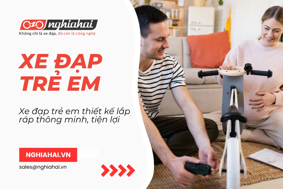 Xe đạp trẻ em thiết kế lắp ráp thông minh, tiện lợi