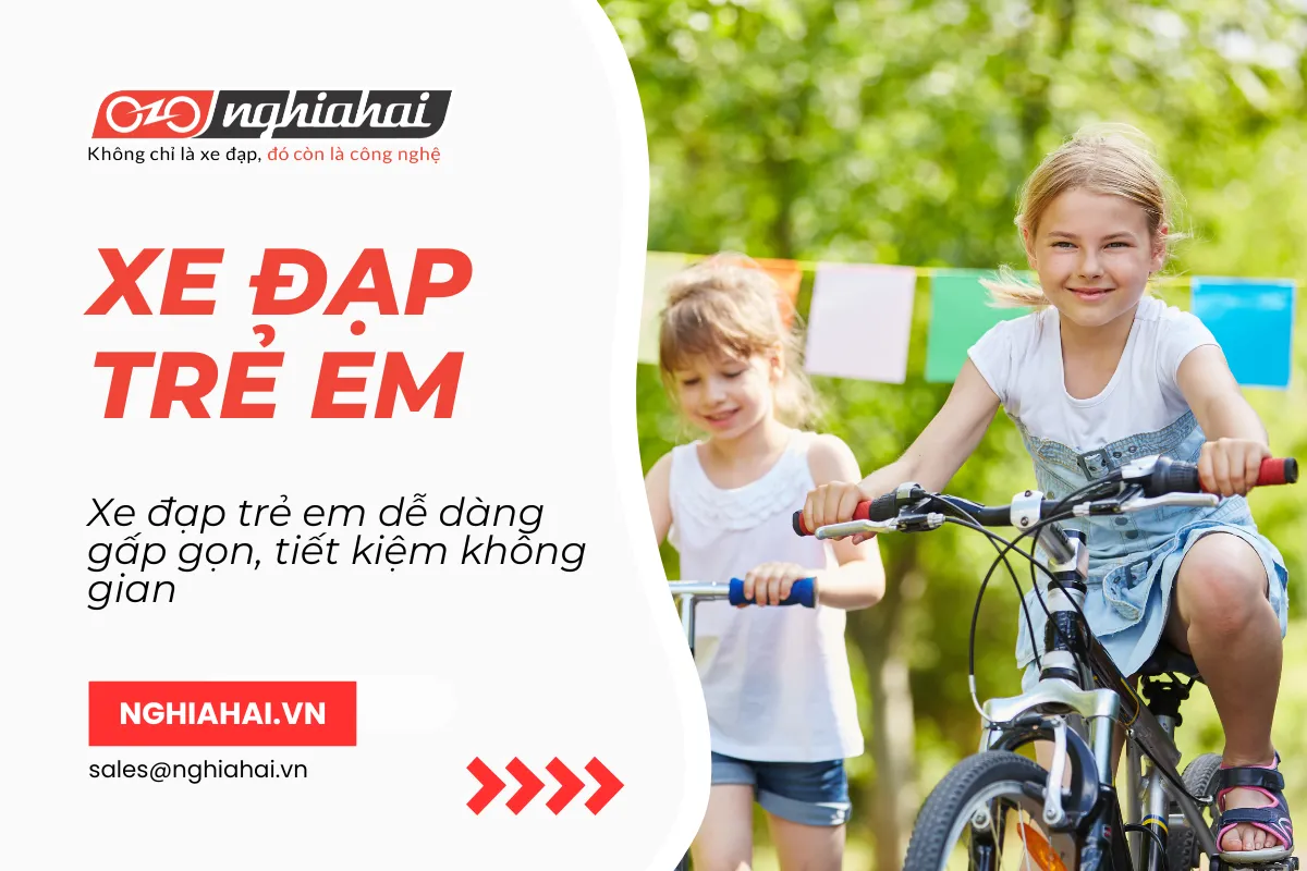 Xe đạp trẻ em dễ dàng gấp gọn, tiết kiệm không gian