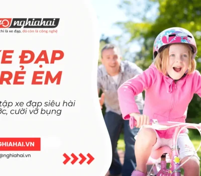 Bé tập xe đạp siêu hài hước, cười vỡ bụng