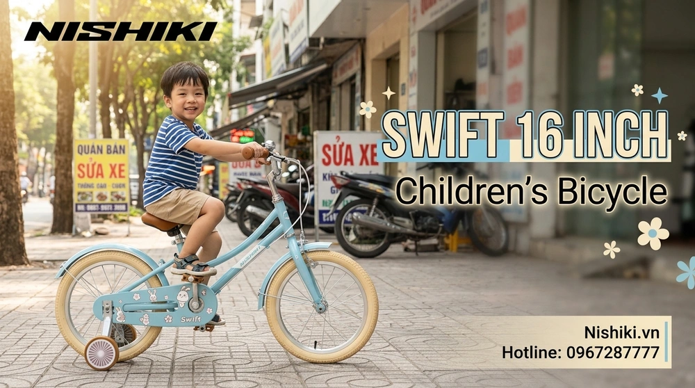 Tặng Con Cả Bầu Trời Tuổi Thơ Cùng Xe Đạp Trẻ Em Nhật Nishiki SWIFT 16 Inch (2026)