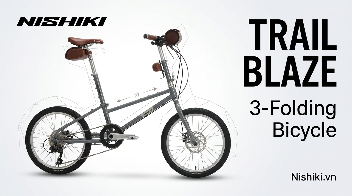 Giải Phẫu Kỹ Thuật Xe Đạp Gấp 3 Trail Blaze: Đỉnh Cao Cơ Khí Đô Thị Từ Nishiki