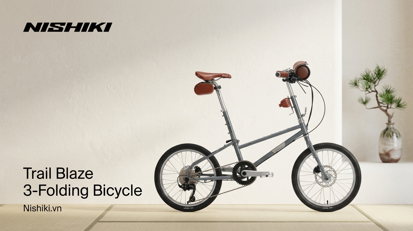 Giải Phẫu Kỹ Thuật Xe Đạp Gấp 3 Trail Blaze: Đỉnh Cao Cơ Khí Đô Thị Từ Nishiki