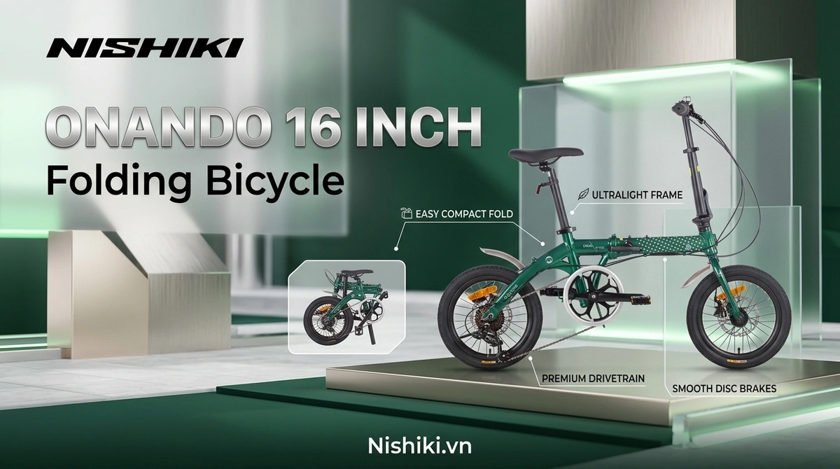 Xe Đạp Gấp Nhật Bản Nishiki Onando 16 Inch