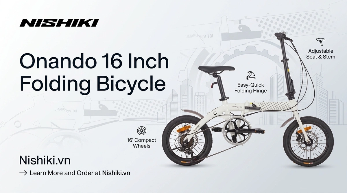 Xe Đạp Gấp Nhật Bản Nishiki Onando 16 Inch