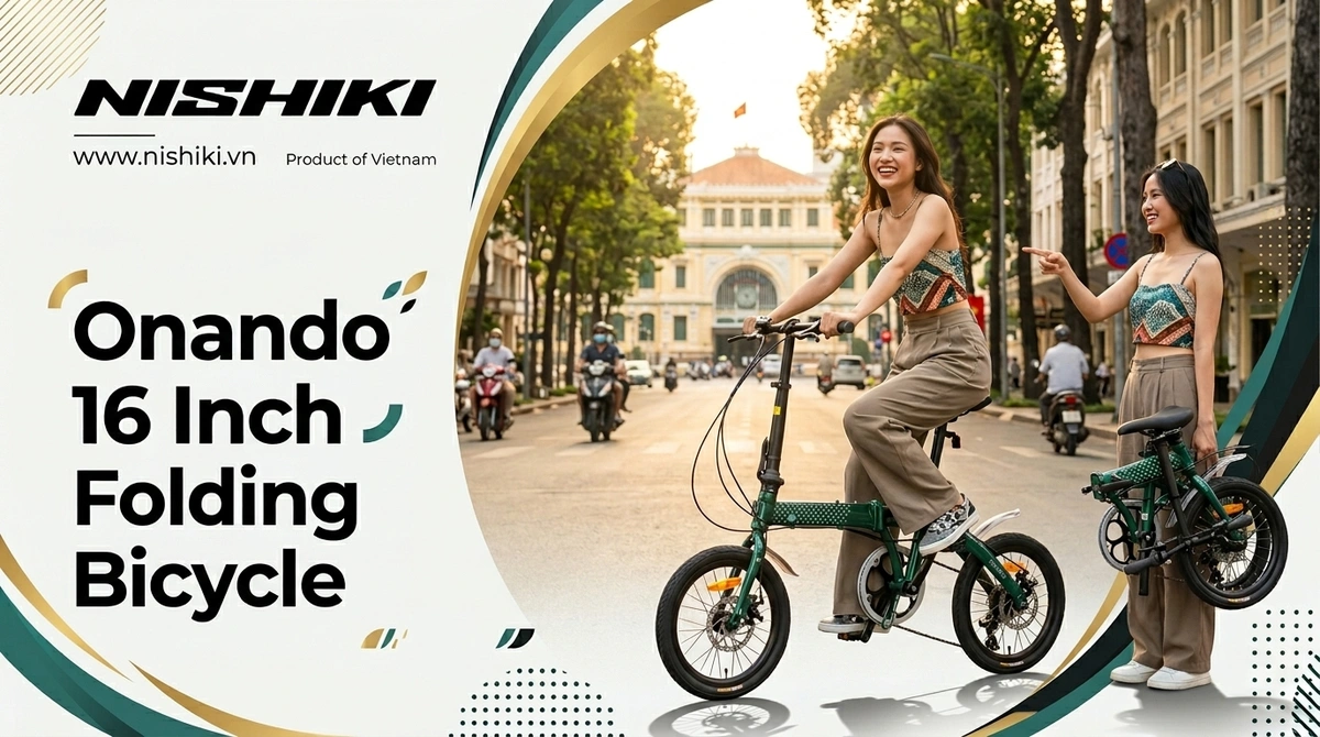 Xe Đạp Gấp Nhật Bản Nishiki Onando 16 Inch Xe Đạp Gấp Nhật Bản Nishiki Onando 16 Inch