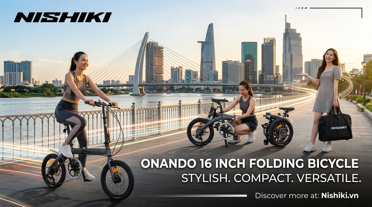 Xe Đạp Gấp Nhật Bản Nishiki Onando 16 Inch Xe Đạp Gấp Nhật Bản Nishiki Onando 16 Inch