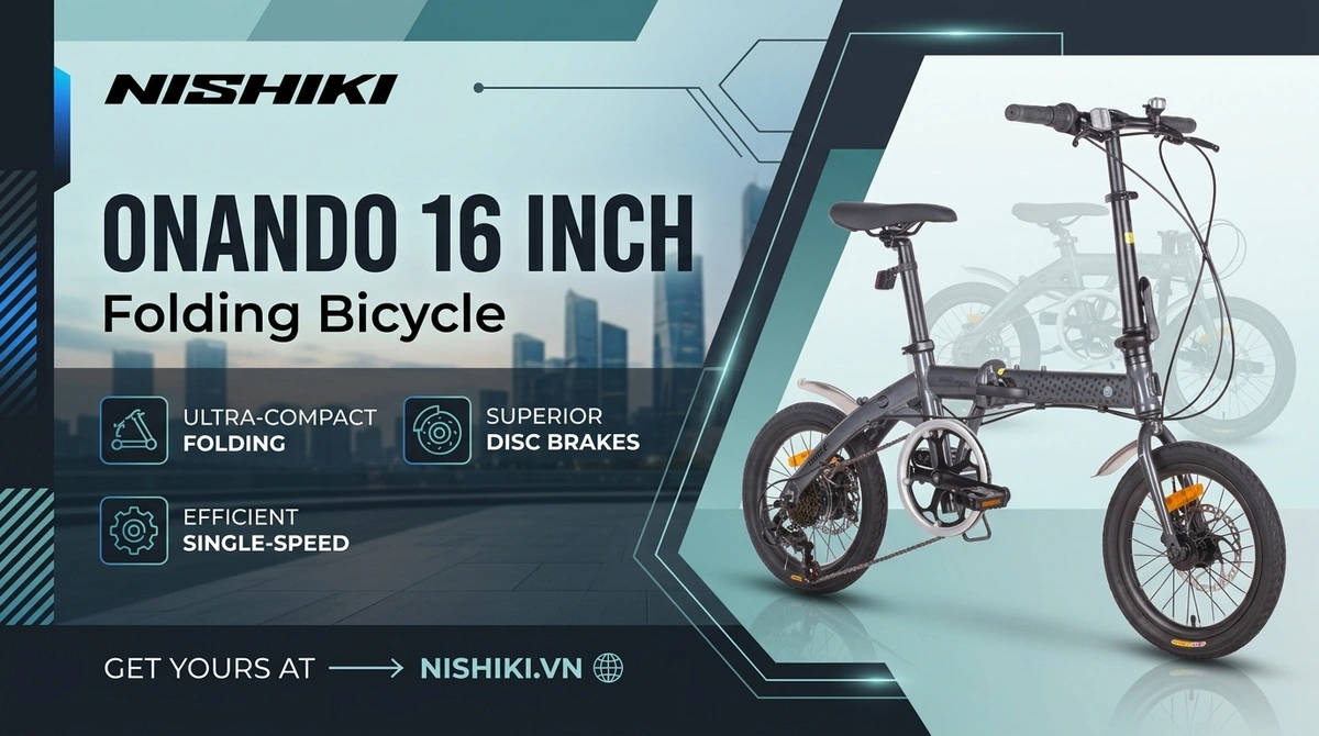 Xe Đạp Gấp Nhật Bản Nishiki Onando 16 Inch