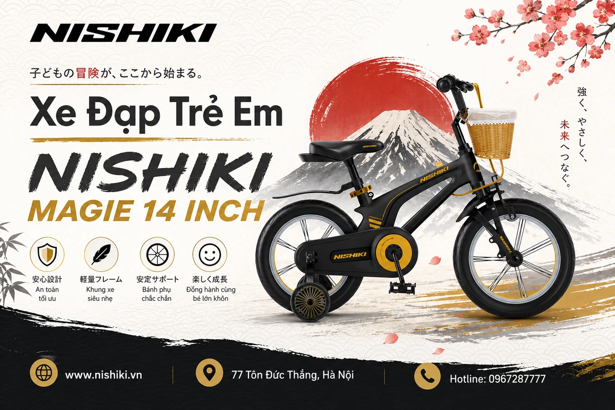 Xe Đạp Trẻ Em Nhật Bản NISHIKI MAGIE 14 INCH