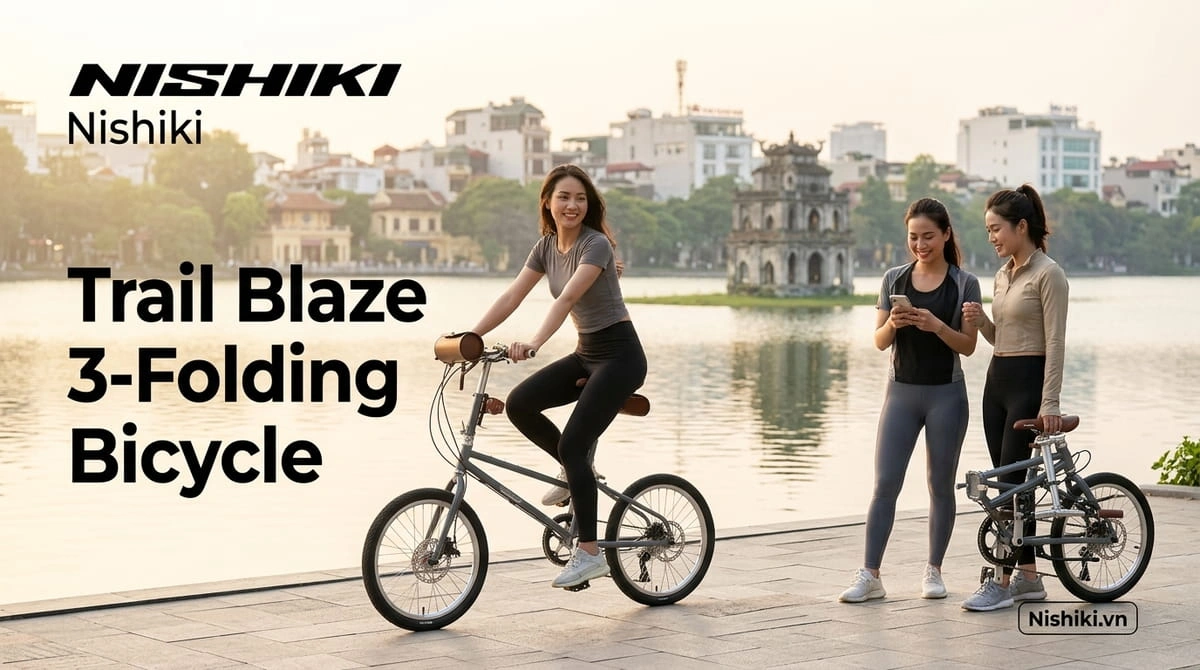 Giải Phẫu Kỹ Thuật Xe Đạp Gấp 3 Trail Blaze: Đỉnh Cao Cơ Khí Đô Thị Từ Nishiki