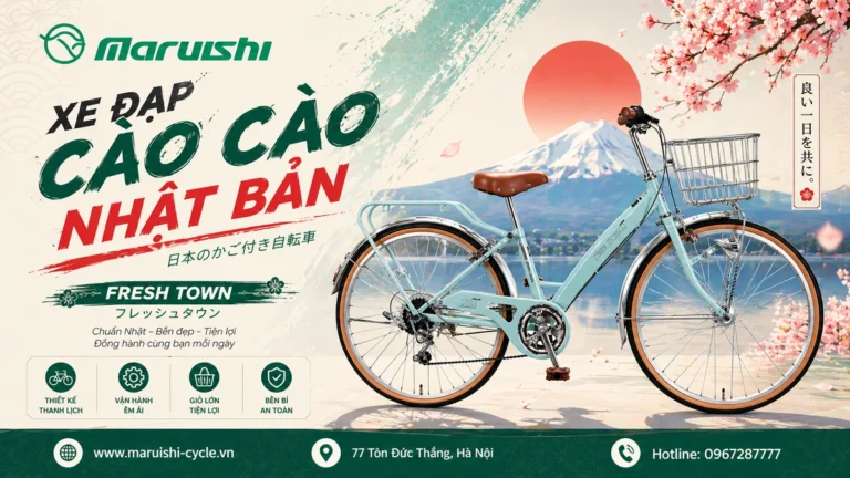 Xe Đạp Cào Cào Nhật Bản FRESH TOWN: Biểu Tượng Bền Bỉ Và Thanh Lịch Từ Maruishi Nhật Bản (2026)