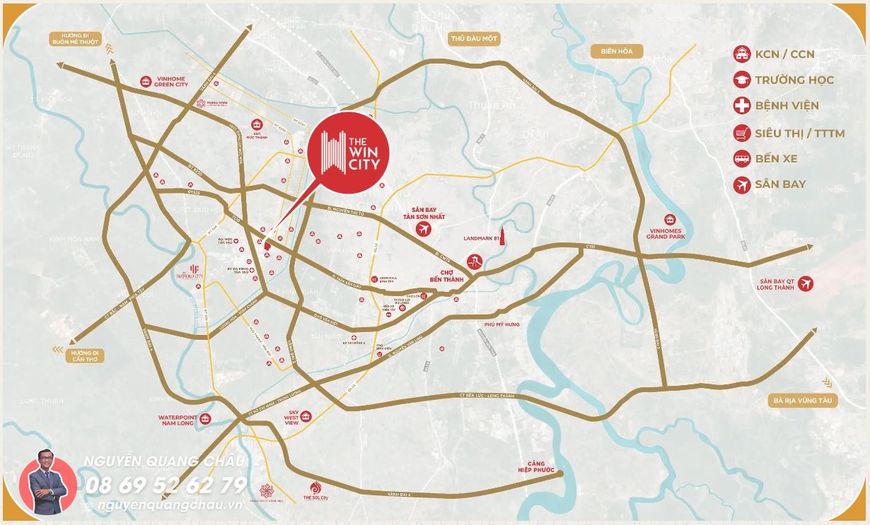 Vị trí dự án The Win City – tọa lạc ngay mặt tiền Tỉnh lộ 10, sát ranh Sài Gòn