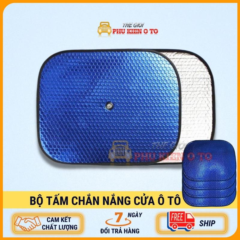 Bộ 6 Tấm Che Nắng Ô Tô, Tấm Chắn Nắng Ô Tô Xe Hơi Phản Quang Phủ Nhôm Bạc Cách Nhiệt