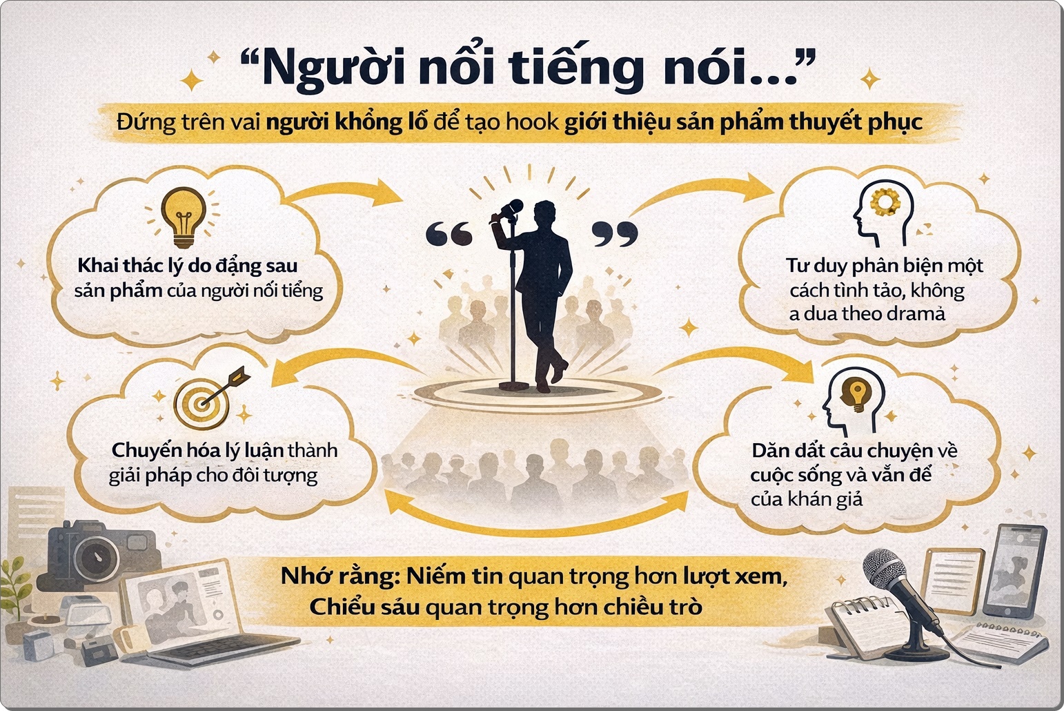 Cách tạo câu hook: “Người nổi tiếng nói…”